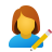 사용자 편집 여성 icon