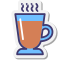 stickers style coffee cup icon