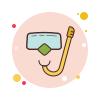 Máscara com snorkel icon