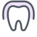 pastel color style tooth enamel icon