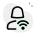 wireless internet router key shared with single female user in a company icon