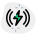 wireless power with lightning bolt icon