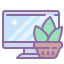 cute color style home office icon
