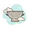 cloud style colander icon