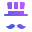 hat mustache icon