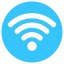 círculo-de-diseño-plano-externo-Wifi-cafetería icon