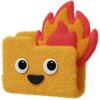 fuzzy style folder with fire icon icon