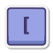 chave de parênteses quadrados esquerdos icon