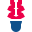 stencil style spiralbirne icon