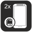 dual sim cards icon