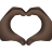 Herz-Hände-dunkler-Hautton-Emoji icon