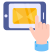 外部移动邮件网络营销矢量板平面矢量板 icon