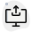 Upload content online from personal computer layout icon