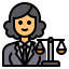 avocat-externe-profession-feminine-avatar-itim2101-couleur-linéaire-itim2101 icon