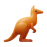 3d fluency style kangaroo icon