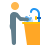 Human washing dishes icon