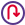 u turn sign icon