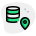 Outstation hosted network data center with location pin point icon