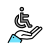 Hand Holding Disabled icon