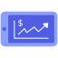 cercle-de-conception-flat-devise-externe-croissance-fintech-et-commerce icon