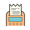 color hand drawn style receipt icon