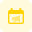 Broadcast ads with calendar support scheduling icon