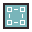 retro style tecnología blockchain icon