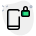 Mobile phone lock with padlock symbol logotype icon