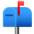 boîte aux lettres fermée avec drapeau levé icon