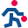 stencil style basketball player icon