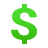 emoji style heavy dollar sign icon