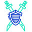 samurai sword and shield icon