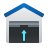 Puerta de garaje abierta icon