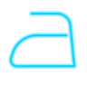neon style ironing icon