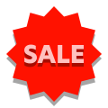 papercut style sale icon