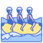 icone piatte a colori lineari per sport acquatici esterni-banana-boat icon