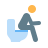 мужчина в туалете icon