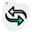 Data transfer and syncing arrows Logotype isolated on a white background icon