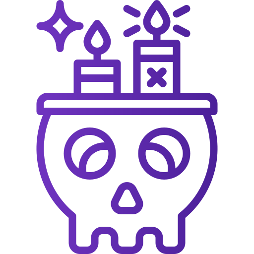 skull candle icon