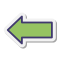 stickers style 왼쪽을 가리키는 화살표 icon