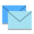 papercut style group message icon