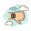 cloud style wearable technology icon