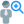 Zooming in the list of businessman in company portal icon