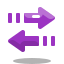 arcade style sorting arrows horizontal icon