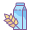 cute color style oat milk icon