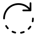 pastel glyph style rotate right icon