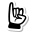 stickers duotone style sign language i icon