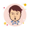 bubbles style 기침 icon