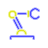 neon style robotic arm icon