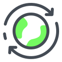 pastel color style circumnavigation icon